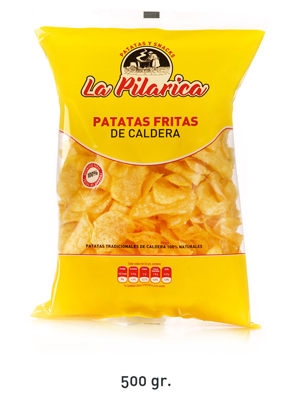 PATATAS FRITAS TRADICIONALES LA PILARICA 5UN 500GR 2,49€ UNIDAD