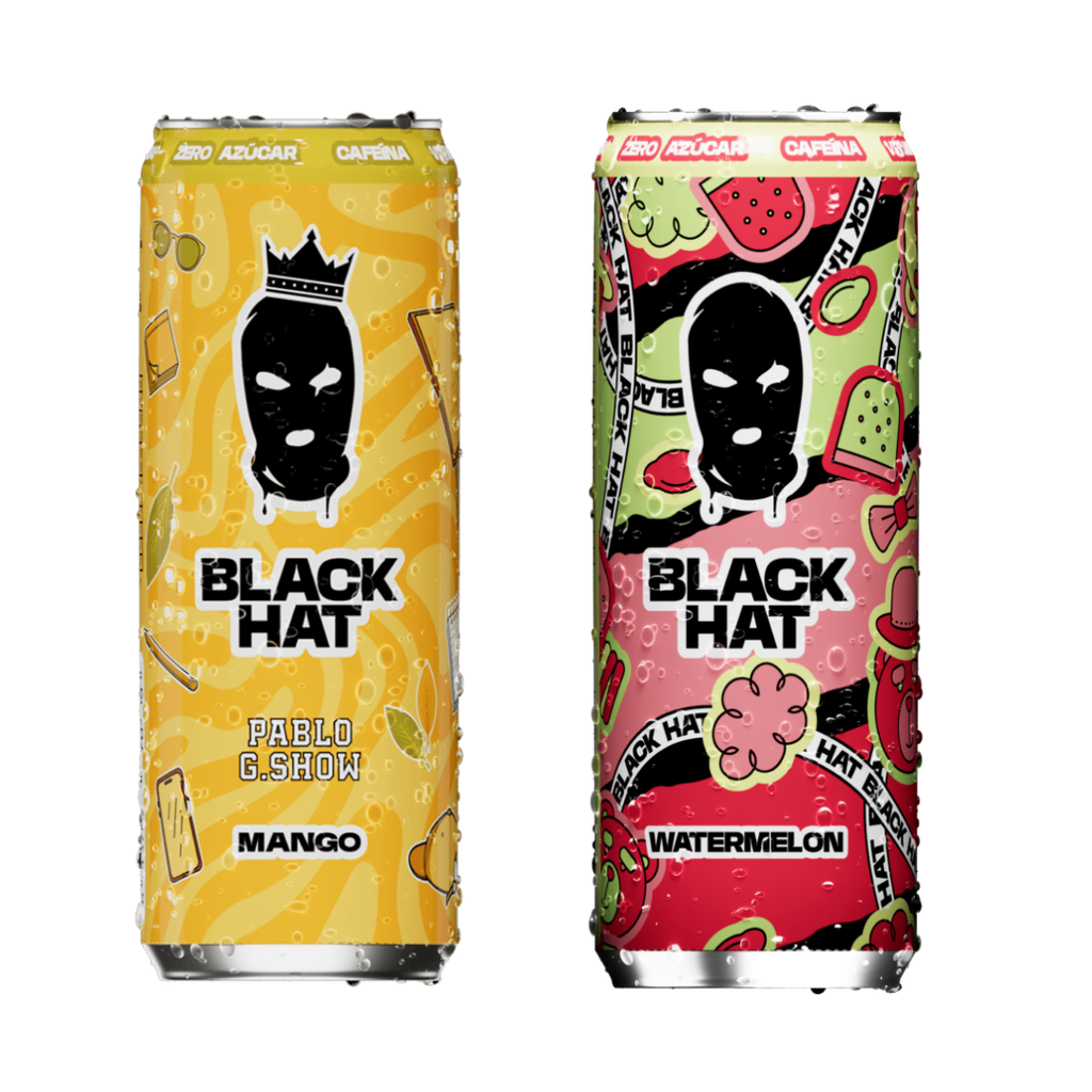 BLACK HAT MIX MANGO(PABLO G)/WATERMELON (SANDIA) 24UN 12UN DE CADA