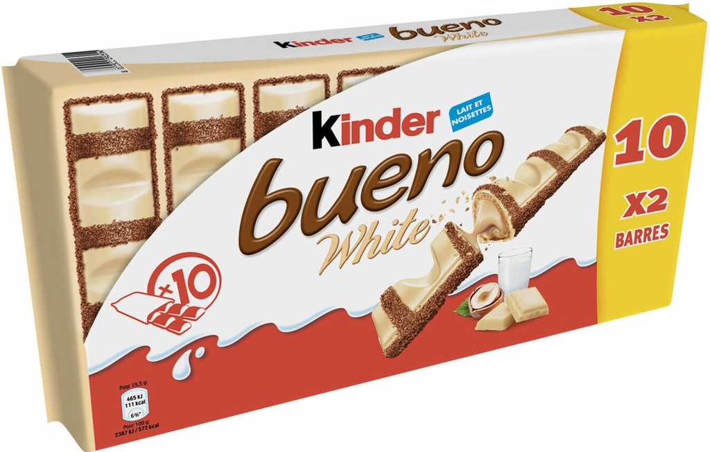 KINDER BUENO BLANCO 10UN