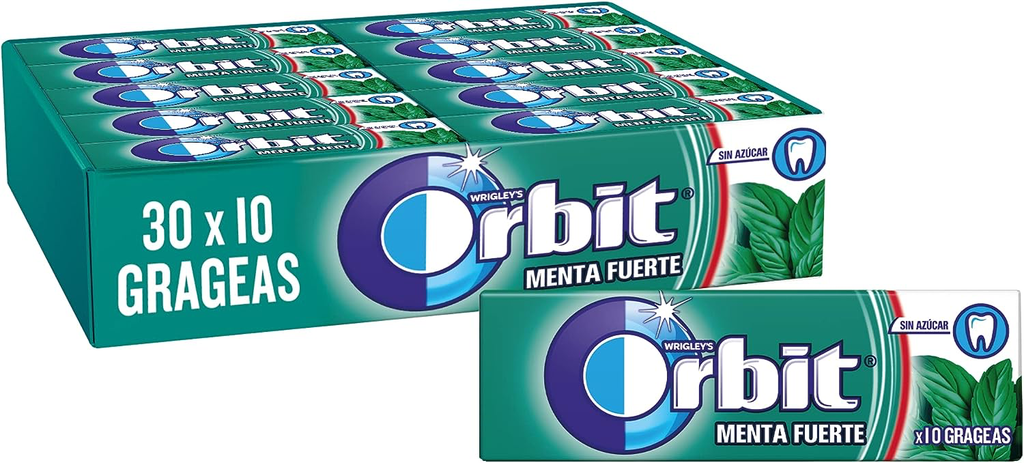 Orbit gragea menta fuerte 30un