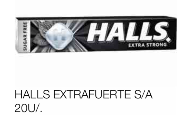 Halls negro extra fuerte