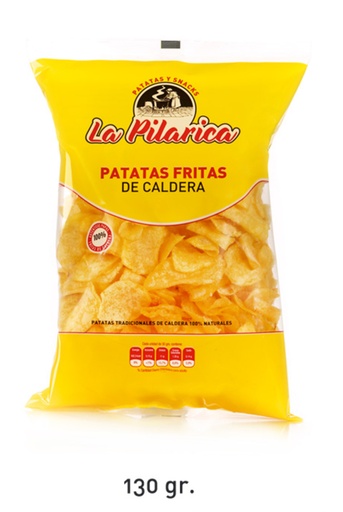 PATATAS FRITAS TRADICIONALES LA PILARICA 15UN 140GR 0,84€ UNIDAD