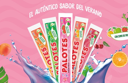 PALOTES BY KELIA SABORES FRUTAS EXPOSITOR DE 15 PACKS DE 12 UNID