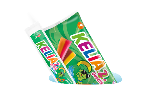 KELIA2 SABORES SABOR A COLA-LIMON, NARANJA-LIMON, FRESA-NARANJA, FRESA-FRAMBUESA Y FRESA-LIMON EXPOSITOR DE 15 PACKS DE 12 UNID